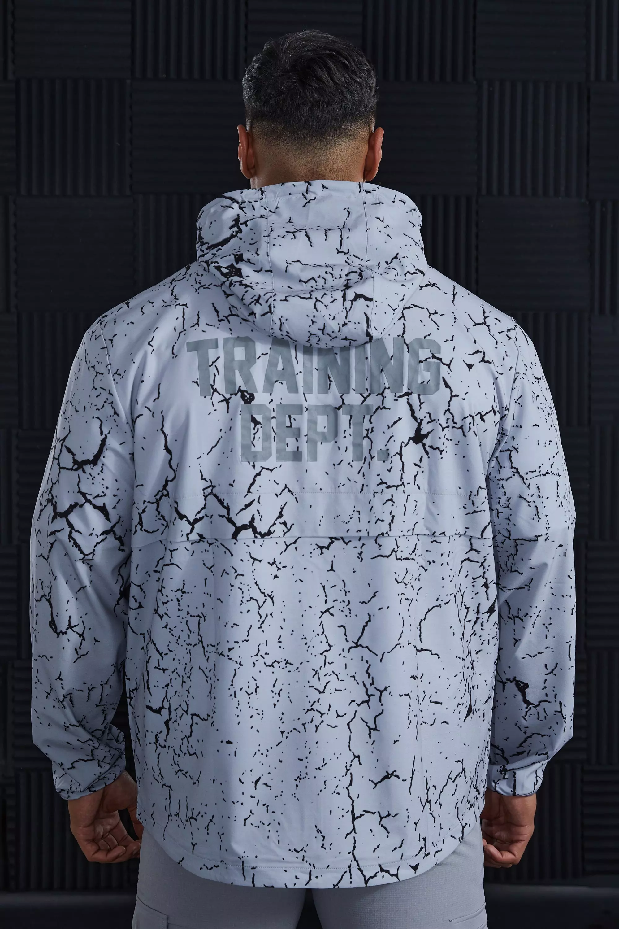 Active Training Dept Marble Print Windbreaker